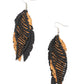 Paparazzi Accessories WINGING off the Hook - Black Earrings - Lady T Accessories