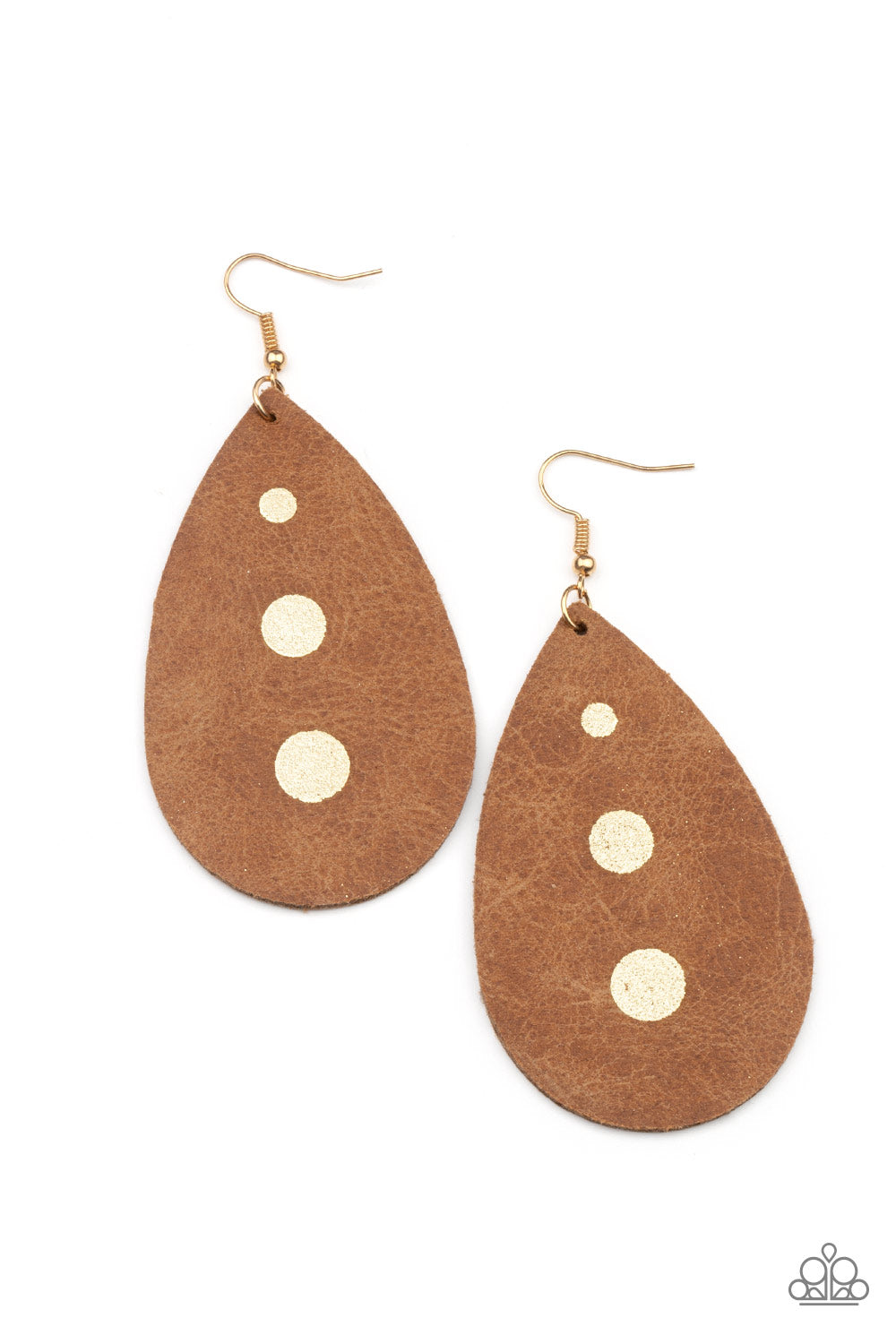 Paparazzi Accessories Rustic Torrent - Gold Earrings - Lady T Accessories