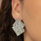 Paparazzi Accessories Square with Style - Silver Earrings - Lady T Accessories