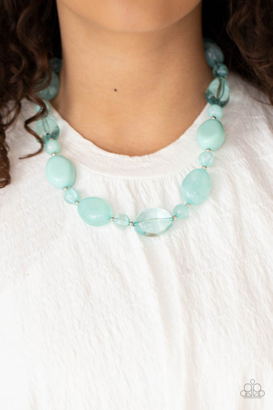 Paparazzi Accessories Staycation Stunner - Blue Necklaces - Lady T Accessories