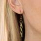 Urban Culture - Brass Necklace two sections of chunky brass curb chain attach to doubled brass chains below the collar, creating an intense industrial centerpiece. Features an adjustable clasp closure.  Sold as one individual necklace. Includes one pair of matching earrings.  Paparazzi Jewelry is lead and nickel free so it's perfect for sensitive skin too!!