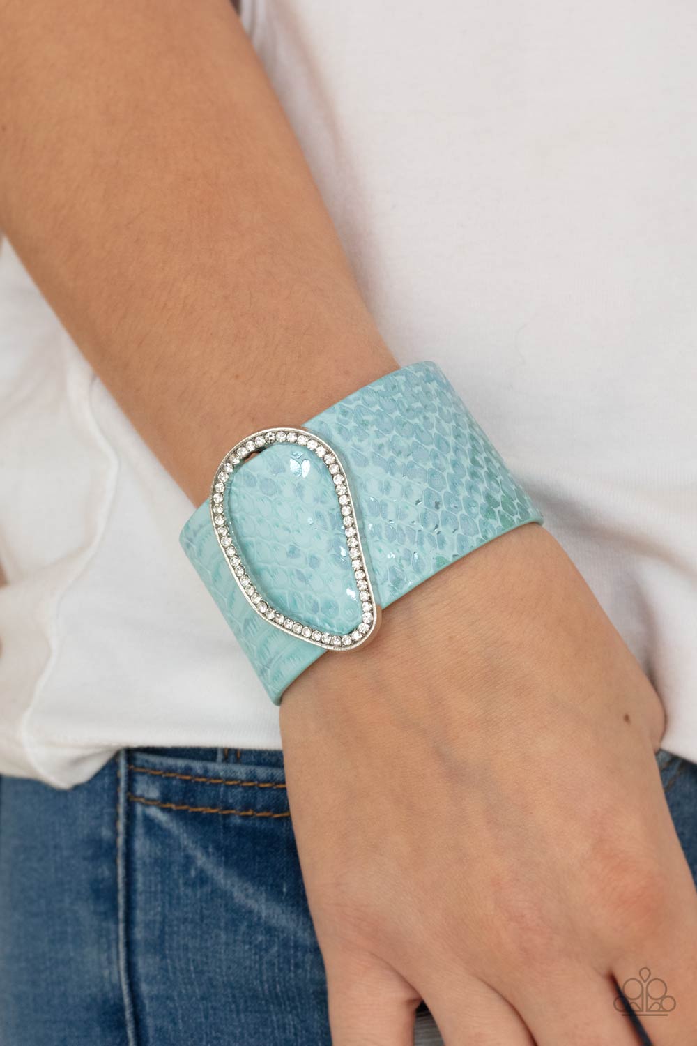 Paparazzi Accessories HISS-tory In The Making - Blue Wrap Bracelets - Lady T Accessories