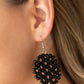 Paparazzi Accessories Summer Escapade - Black Wood Earrings - Lady T Accessories