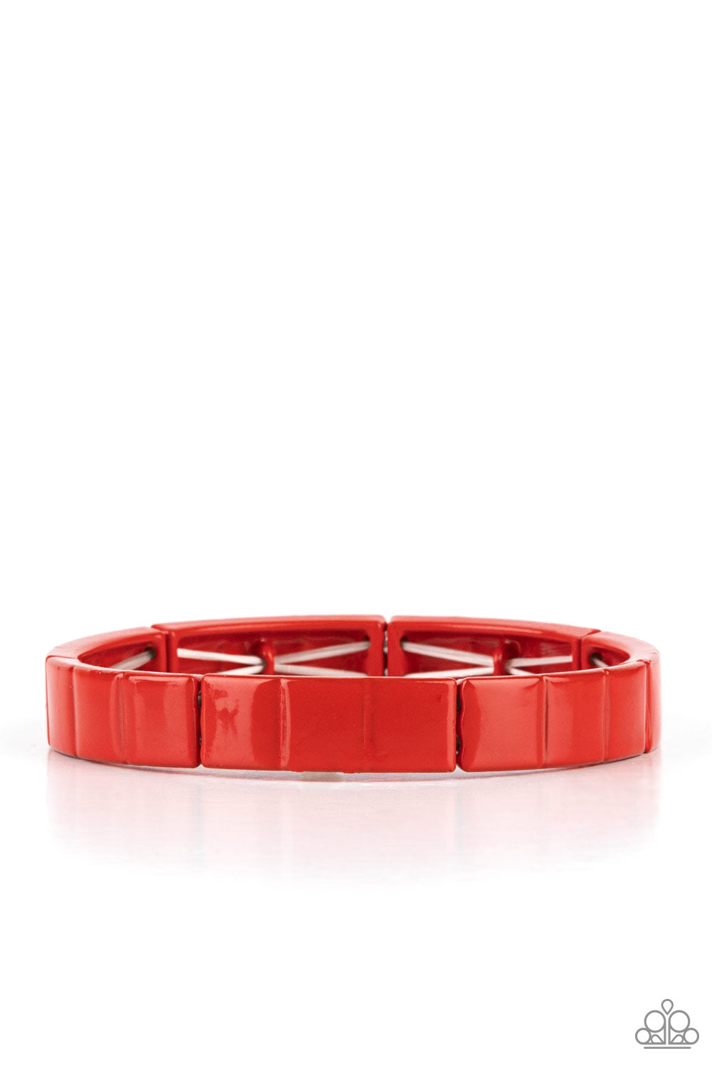 Paparazzi Accessories Material Movement - Red Stretch Bracelets - Lady T Accessories