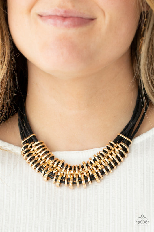 Paparazzi Accessories Lock, Stock and SPARKLE - Gold Necklaces - Lady T Accessories