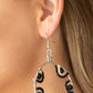 Paparazzi Accessories Off the Rim - Black Seed Bead Earrings Black and Iced Coffee seed beads are threaded on wire and looped over black stones on the inside of a spacious silver hoop. The pattern makes its way around the inside of the circle for an around-the-world air. Earring attaches to a standard fishhook fitting.  Sold as one pair of earrings.  Paparazzi Jewelry is lead and nickel free so it's perfect for sensitive skin too!
