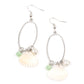 Paparazzi Accessories This Too SHELL Pass - Green Earrings - Lady T Accessories