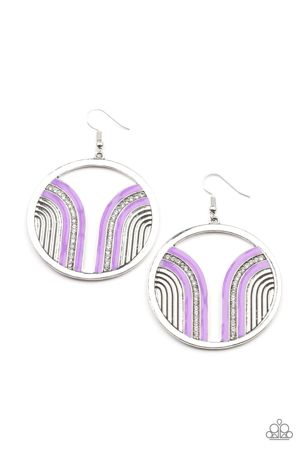 Paparazzi Accessories Delightfully Deco - Purple Earrings - Lady T Accessories
