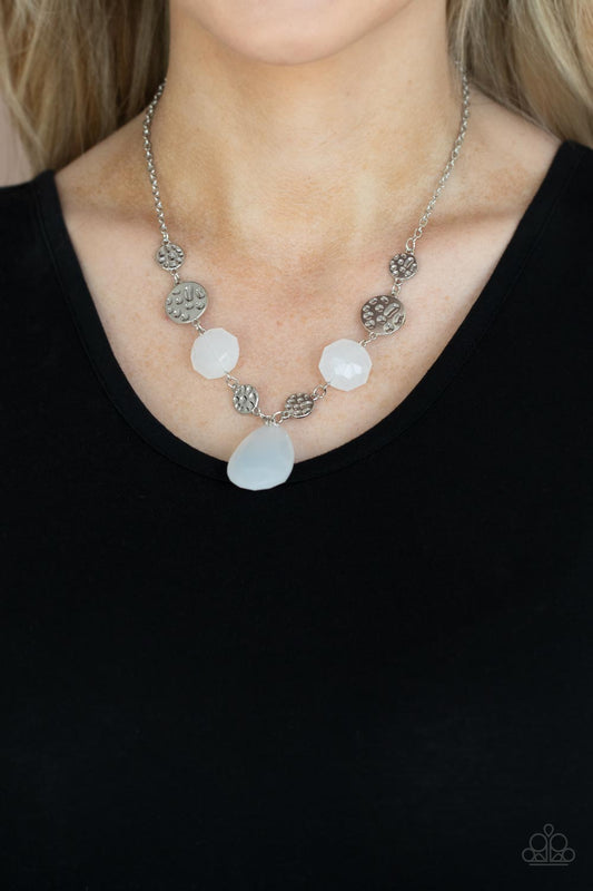 Paparazzi Accessories DEW What You Wanna DEW - White Necklaces - Lady T Accessories