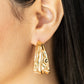 Paparazzi Accessories - Badlands and Bellbottoms - Gold Hoop Earrings