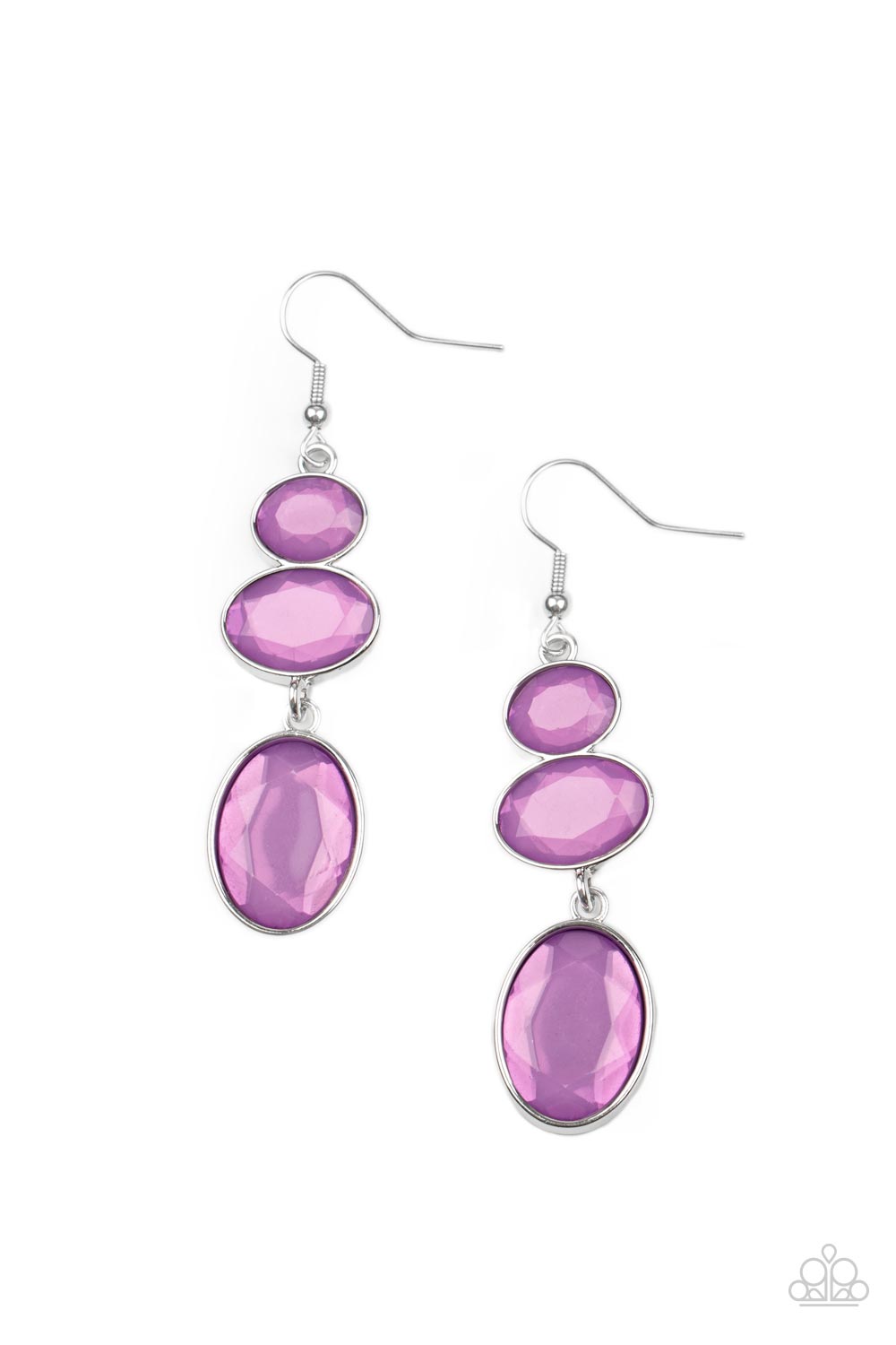 Paparazzi Accessories Tiers of Tranquility - Purple Earrings - Lady T Accessories