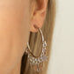 Paparazzi Happy Independence Day - Silver Star Earrings a shiny collection of silver star charms trickles from the bottom of a classic silver hoop, creating a stellar fringe. Earring attaches to a standard post fitting. Hoop measures approximately 1 1/4" in diameter.  Sold as one pair of hoop earrings.