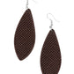 Paparazzi Accessories Surf Scene - Brown Wood Earrings - Lady T Accessories