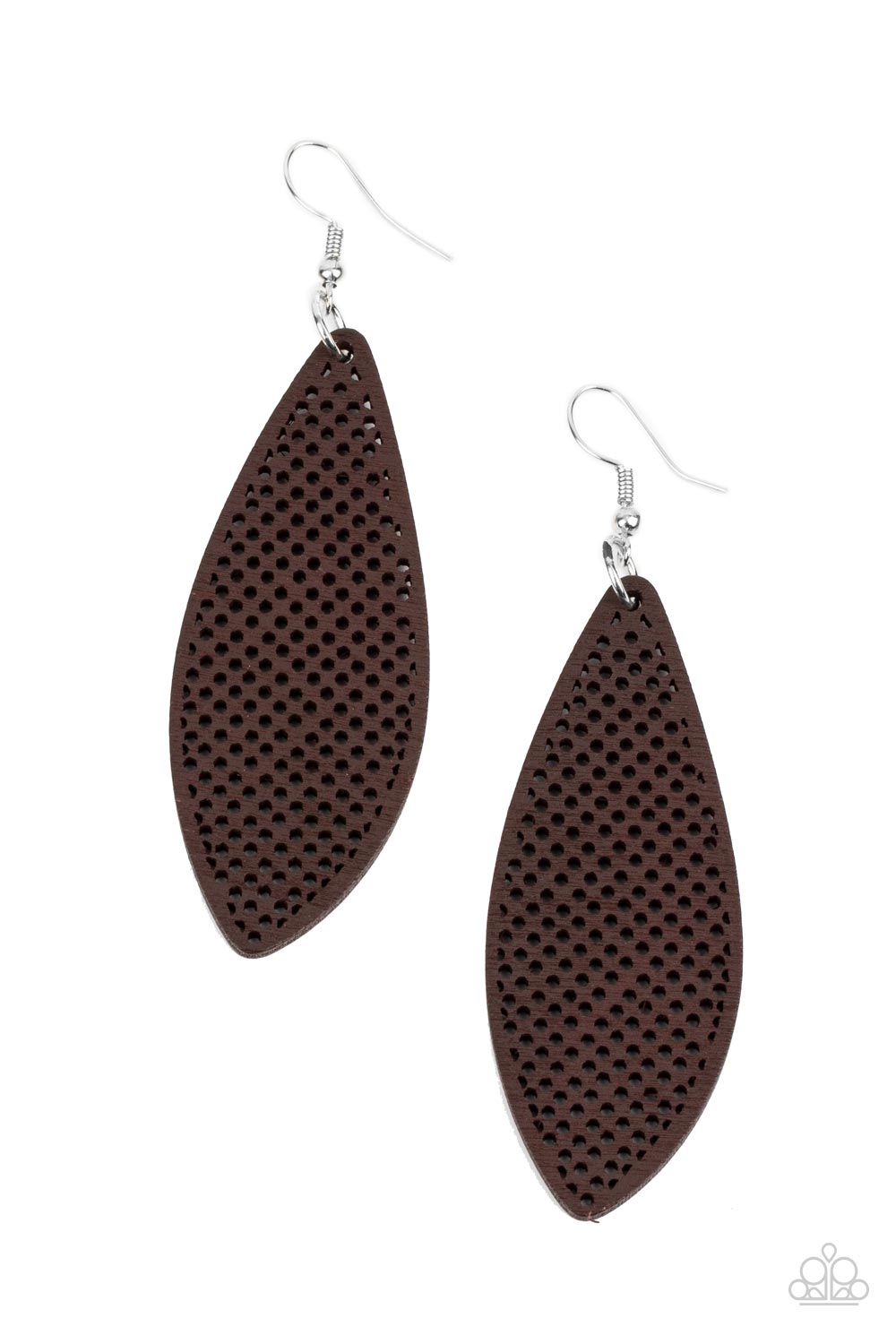 Paparazzi Accessories Surf Scene - Brown Wood Earrings - Lady T Accessories