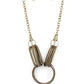 Paparazzi Accessories Lip Sync Links - Brass Necklaces and Bracelets Set layers of oblong brass links attach to a collection of oversized antiqued brass rings creating a dramatic industrial centerpiece. Attached to a brass chain, the rustic links create an unconventionally edgy statement below the collar. Features an adjustable clasp closure.  Sold as one individual necklace and Bracelets. Includes one pair of matching earrings.