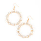 Paparazzi Accessories Glowing Reviews - Gold Fishhook Earrings encased in gold pronged fittings, an incandescent array of white marquise cut rhinestones delicately coalesce into a glowing hoop. Earring attaches to a standard fishhook fitting.
