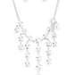 Spotlight Stunner - White Rhinestone Blockbuster Necklaces encased in sleek silver fittings, dramatically oversized white rhinestones delicately link into twinkly tassels that taper off into a jaw-dropping fringe below the collar. Features an adjustable clasp closure.  Sold as one individual necklace. Includes one pair of matching earrings.  Paparazzi Jewelry is lead and nickel free so it's perfect for sensitive skin too!