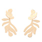 Paparazzi Accessories - Palm Picnic - Gold Leafy Earrings