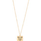 Paparazzi Accessories - All About Trust - Gold Necklaces bordered in leafy patterns and dainty white rhinestones, the center of a gold rectangular frame is stamped in the phrase, "Trust in the Lord," for an inspiring finish. Features an adjustable clasp closure.  Sold as one individual necklace. Includes one pair of matching earrings.