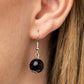 Paparazzi Accessories - Yacht Catch - Black Necklaces a collection of bubbly black beads are knotted in place along strands of white cording, resulting in boisterous layers below the collar. Features a button-loop closure.  Sold as one individual necklace. Includes one pair of matching earrings.