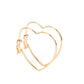 Harmonious Hearts - Gold Clip-On Heart Earrings glistening gold bar delicately curves into an oversized heart frame, resulting in a heart-stopping shimmer. Earring attaches to a standard clip-on fitting.  Sold as one pair of clip-on earrings.