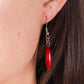 Paparazzi Accessories - Bohemian Breeze - Red Necklace flanked by dainty silver beads, cylindrical silver and glassy and opaque red beads alternate along a silver beaded chain, fanning out into a colorful fringe below the collar. Features an adjustable clasp closure.  Sold as one individual necklace. Includes one pair of matching earrings.