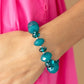 Paparazzi Accessories - Happy-GLOW-Lucky - Blue Bead Necklace