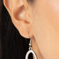 Paparazzi Accessories - Long OVAL-due - Silver Necklace long strips of navy blue leather knot around a silver link where a mismatched pair of smooth and hammered silver ovals swing from the bottom, resulting in a rustic pendant. Features an adjustable clasp closure.  Sold as one individual necklace. Includes one pair of matching earrings.