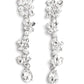 Paparazzi Accessories - LIGHT at the Opera - White 2023 EMP Earrings radiant clusters of white reflective teardrop, marquise-cut and round gems combine with classic white pearls to create an explosion of glitz that extends down the ear. Hanging from the bottom of the light-reflecting earring, a white, reflective teardrop gem swings for some eye-catching shimmer against a backdrop of high-sheen silver. Earring attaches to a standard post fitting.
