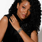 Paparazzi Accessories - First WINGS First - White 2023 EMP Butterfly Bracelets strung along elastic stretchy bands, a trio of silver and textured silver beads and accents wrap around the wrist. Featured atop the beaded collection, an oversized silver butterfly, with intricate details, is sprinkled with dainty white rhinestones across its wings and body, for a dramatically dazzling finish.  Sold as one individual bracelet.