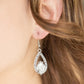 Paparazzi Accessories Gatsby Grandeur - White Teardrop Earrings - Lady T Accessories