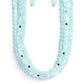 Paparazzi Accessories - Layered Lass - Blue Bead Necklaces varying in shape and color, a collection of milky round and oval Skylight beads are threaded along invisible wires below the collar. Shiny silver cube beads are sprinkled throughout the strands, adding hints of shimmer to the vibrant layers. Features an adjustable clasp closure.  Sold as one individual necklace. Includes one pair of matching earrings.