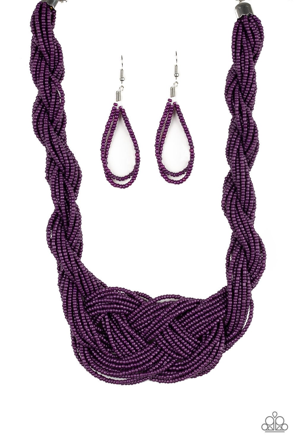 Paparazzi Accessories A Standing Ovation - Purple Seedbead Necklaces - Lady T Accessories