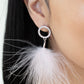 Paparazzi Accessories Boa Down - White Feather Earrings - Lady T Accessories