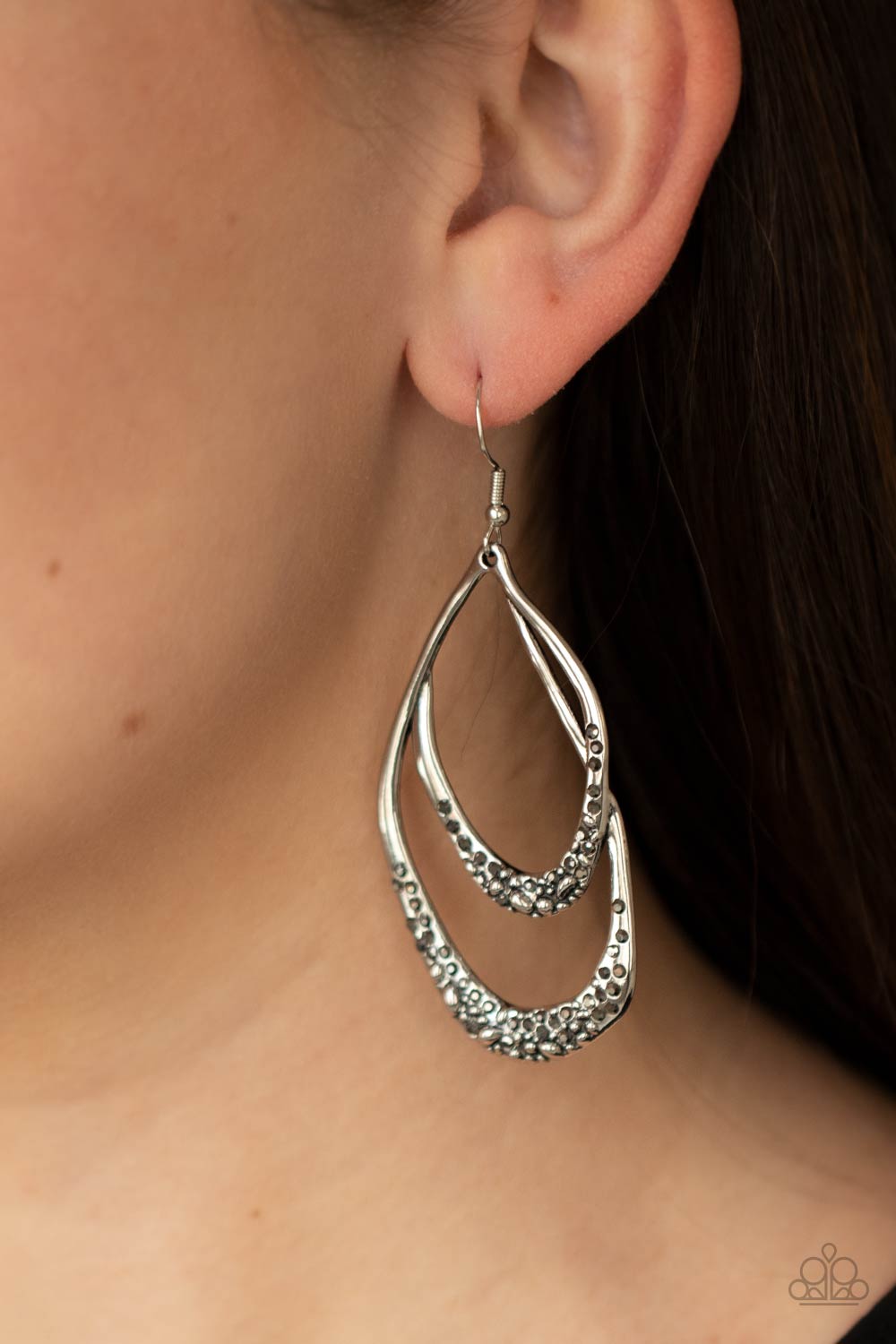Paparazzi Accessories Beyond Your GLEAMS - Silver Earrings - Lady T Accessories