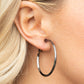 City Classic - Black Clip-On Hoop Earrings etched in fine lines, a beveled gunmetal hoop curls around the ear for a classic look. Hoop measures approximately 1 1/2" in diameter. Earring attaches to a standard clip-on fitting.