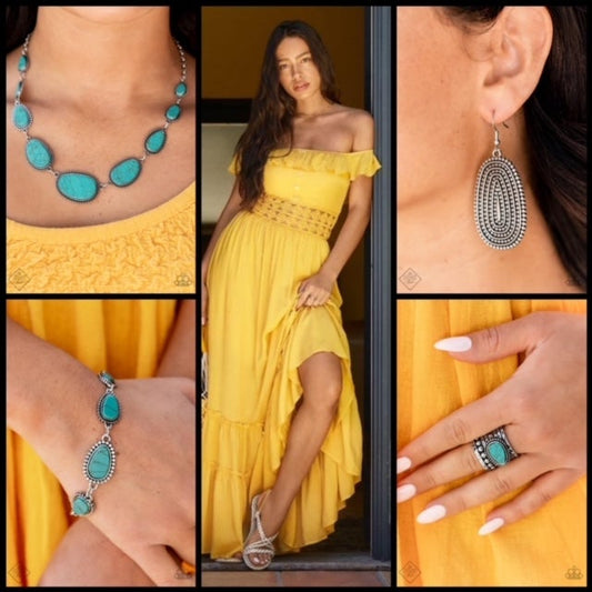 Simply Santa Fe Complete Trend Blend - August 2021 Fashion Fix Earthy, desert-inspired designs are what the Simply Santa Fe collection is all about. Natural stones, indigenous patterns, and vibrant colors of the Southwest are sprinkled throughout this trendy collection.  Includes one of each accessory featured in the Simply Santa Fe Trend Blend in August's Fashion Fix: