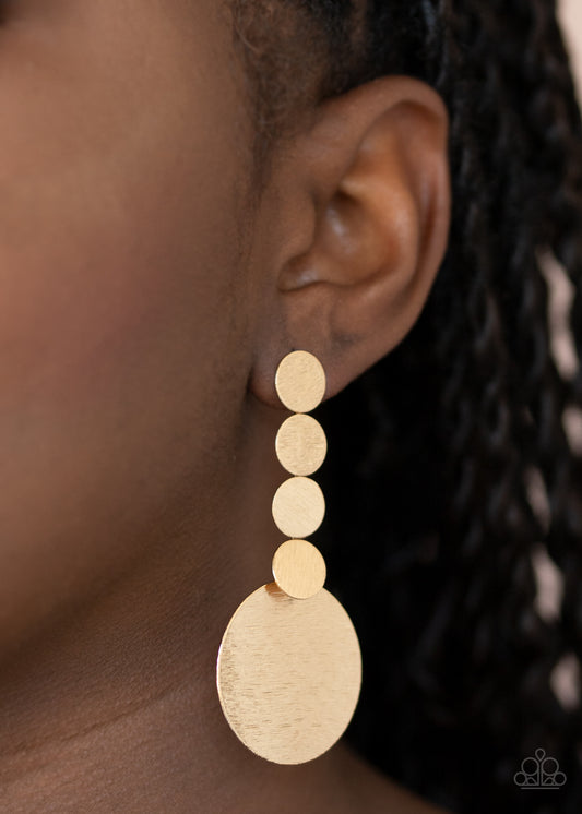 Paparazzi Accessories Idolized Illumination - Gold Earrings - Lady T Accessories