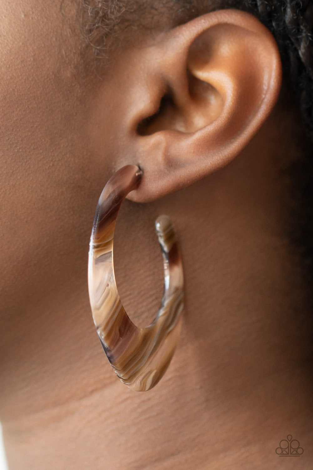 Paparazzi Accessories Retro Renaissance - Brown Earrings - Lady T Accessories