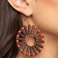 Paparazzi Accessories Solar Flare - Orange Earrings - Lady T Accessories
