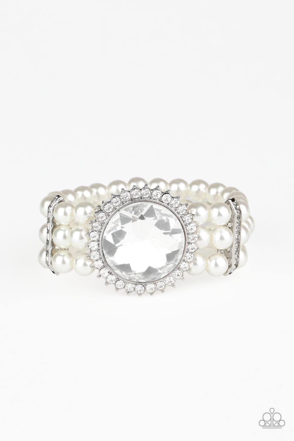 Paparazzi Accessories Speechless Sparkle - White Bracelets - Lady T Accessories