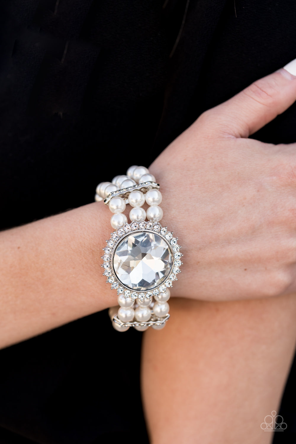 Paparazzi Accessories Speechless Sparkle - White Bracelets - Lady T Accessories