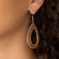 Paparazzi Accessories Tear Tracks - Orange Earrings - Lady T Accessories