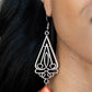 Transcendent Trendsetter - Orange Earrings a refreshing orange teardrop stone swings from the bottom of an ornate triangular frame, creating a seasonal statement. Earring attaches to a standard fishhook fitting.  Sold as one pair of earrings.  Paparazzi Jewelry is lead and nickel free so it's perfect for sensitive skin too!