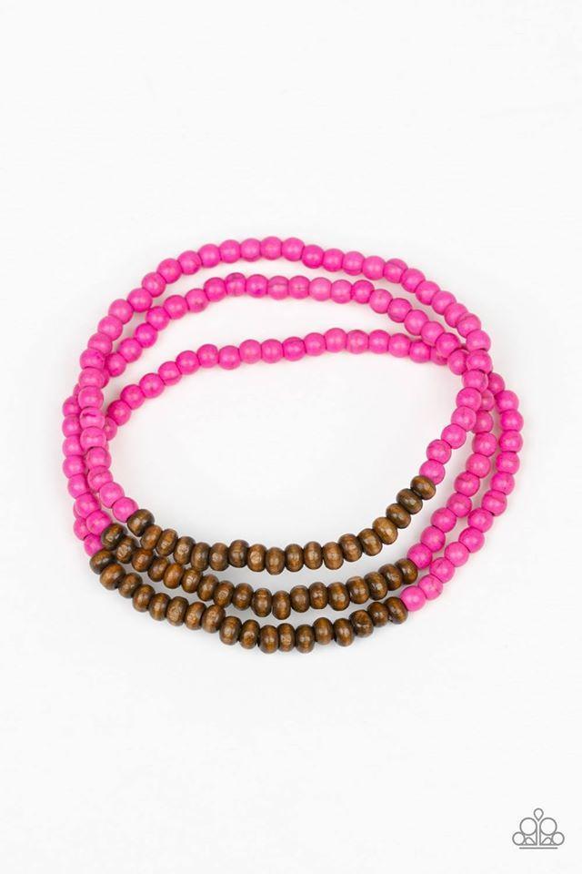 Paparazzi Accessories Woodland Wanderer - Pink Bracelets - Lady T Accessories