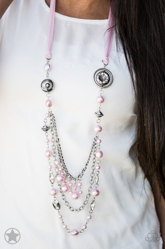 Paparazzi Accessories All the Trimmings - Pink Blockbuster Necklaces - Lady T Accessories