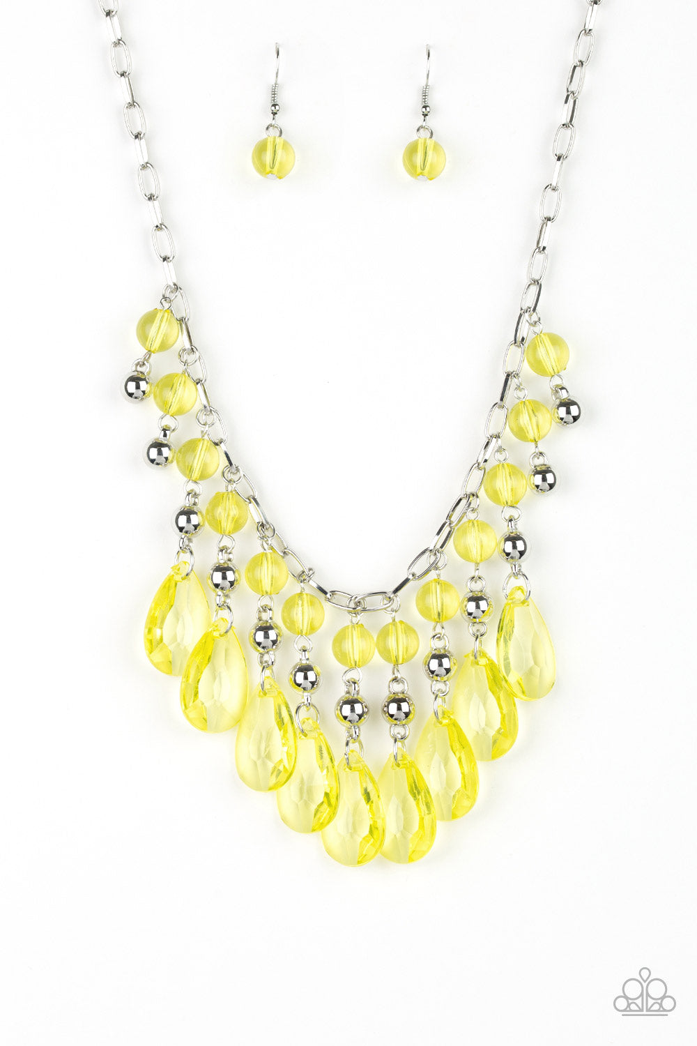 Paparazzi Accessories Beauty School Drop Out - Yellow Necklaces - Lady T Accessories