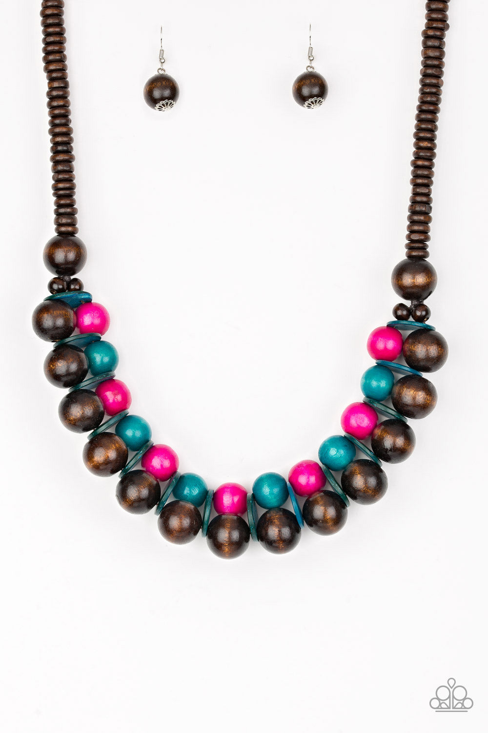Paparazzi Accessories Caribbean Cover Girl - Multi Wood Necklaces - Lady T Accessories