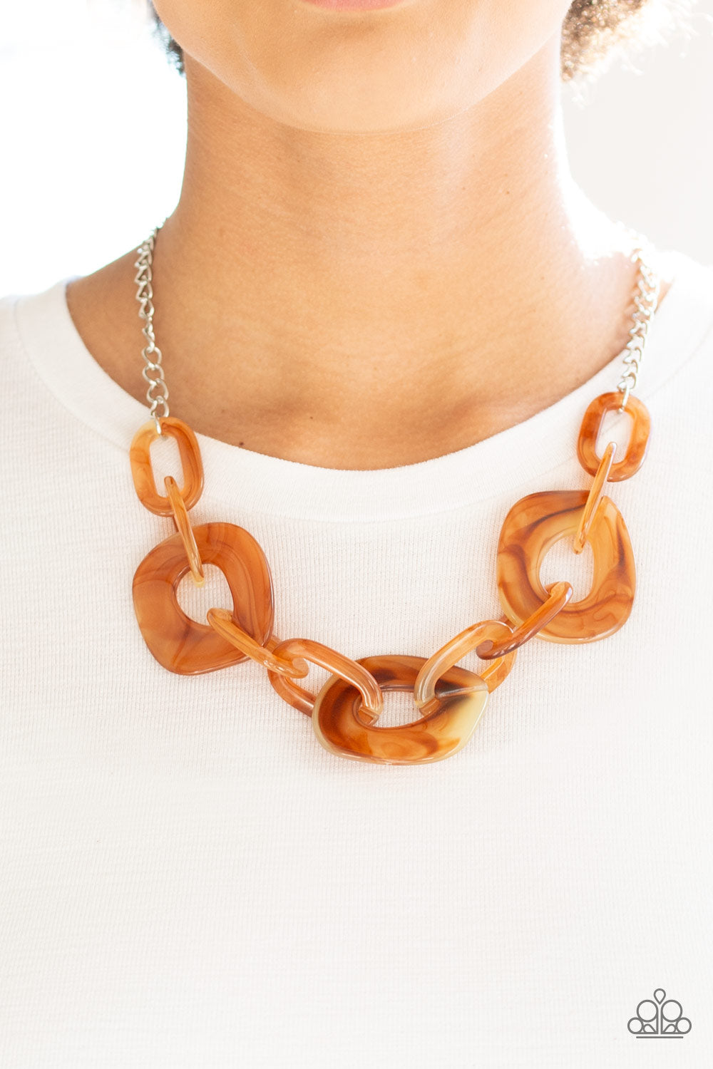 Paparazzi Accessories Courageously Chromatic - Brown Necklaces - Lady T Accessories