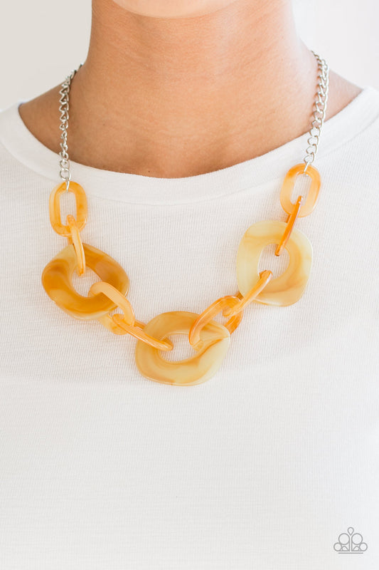 Paparazzi Accessories Courageously Chromatic - Yellow Necklaces - Lady T Accessories